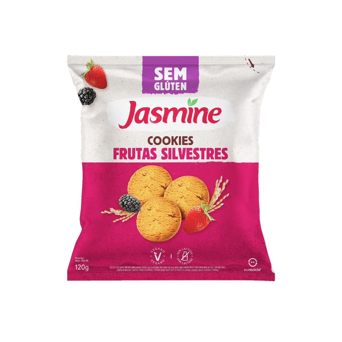 Biscoito Cookie Laranja e Mel sem Glúten Zero Lactose Jasmine